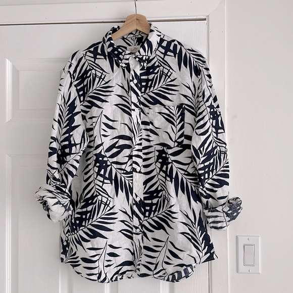 Club Monaco Other - Club Monaco men’s 100% linen long sleeve button down